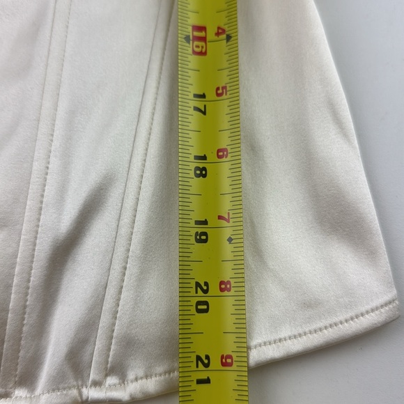 Marciano by Guess Woman's Long Sleeve cream Silk Blouse - Picture 8 of 12